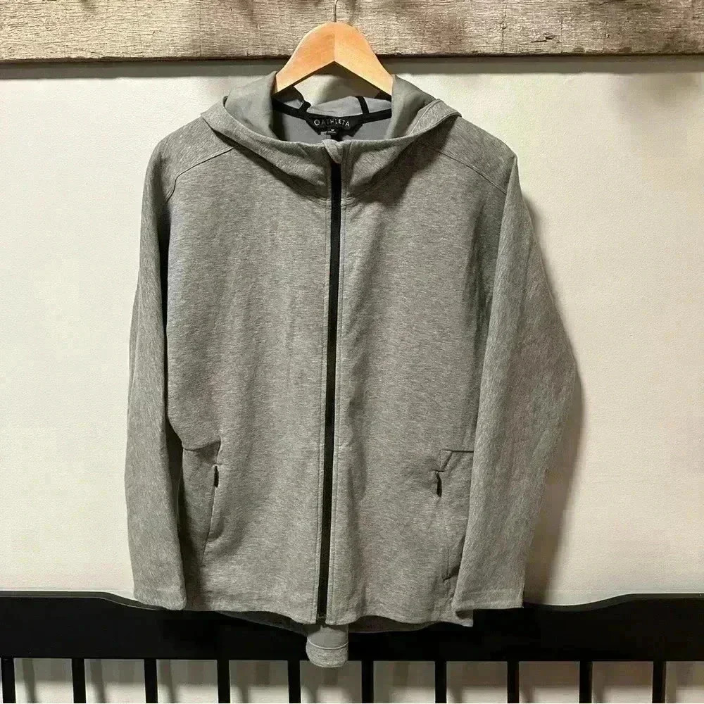 Athleta Women's Hoodie Small Modern Life Full Zip  Grey Athletic Running Gym